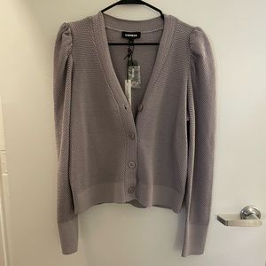 Express Lavender puff shoulder Cardigan Size L